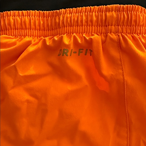 Nike Men's Bright Orange Athletic Shorts - Picture 2 of 2